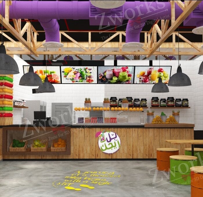 Juice Store 3D Model