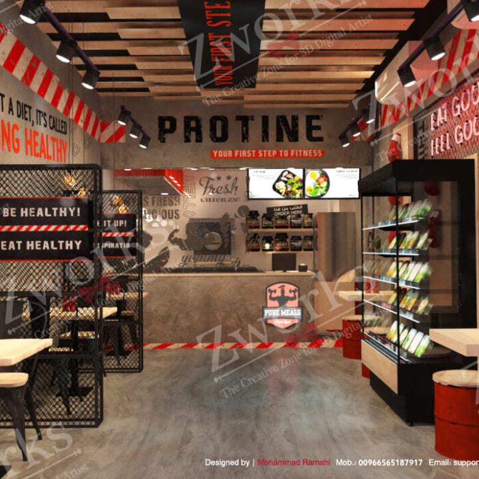 Healthy Meal Restaurant 3D Model 3