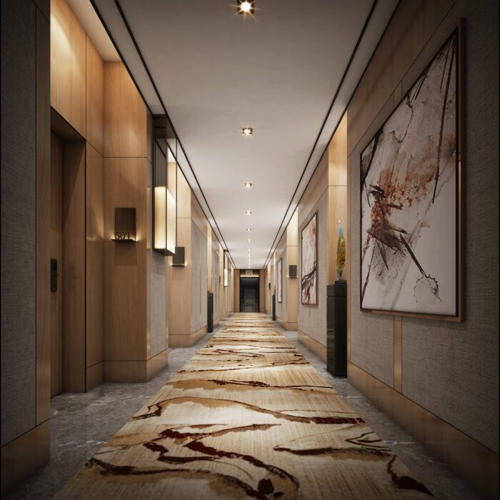 Hotel Corridor interior design 3d model