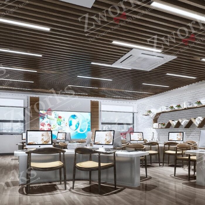 Modern Office Interior Design 3d model