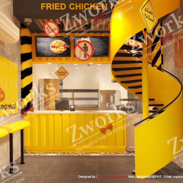 3d Fast food restaurant 2