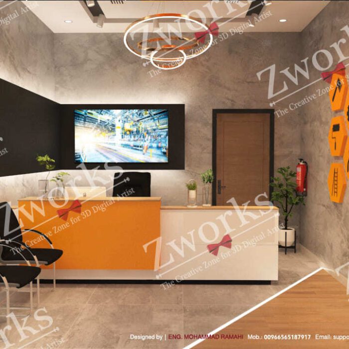 maintenance office 3d model interior design