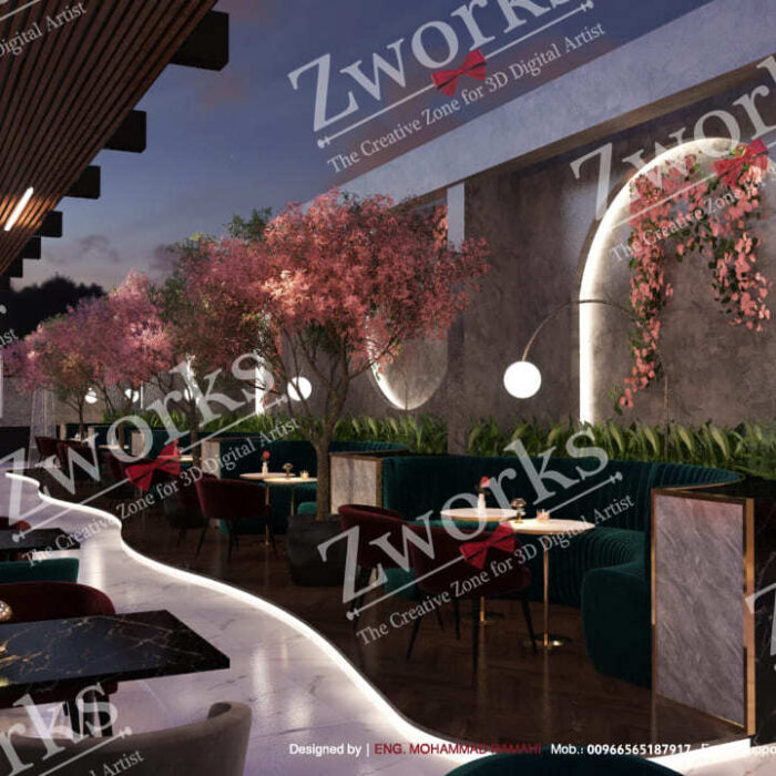 Lounge Coffee Shop 3d model
