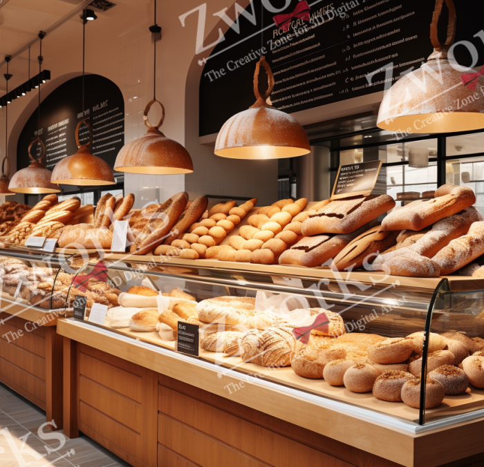 Bakery interior design 3D model