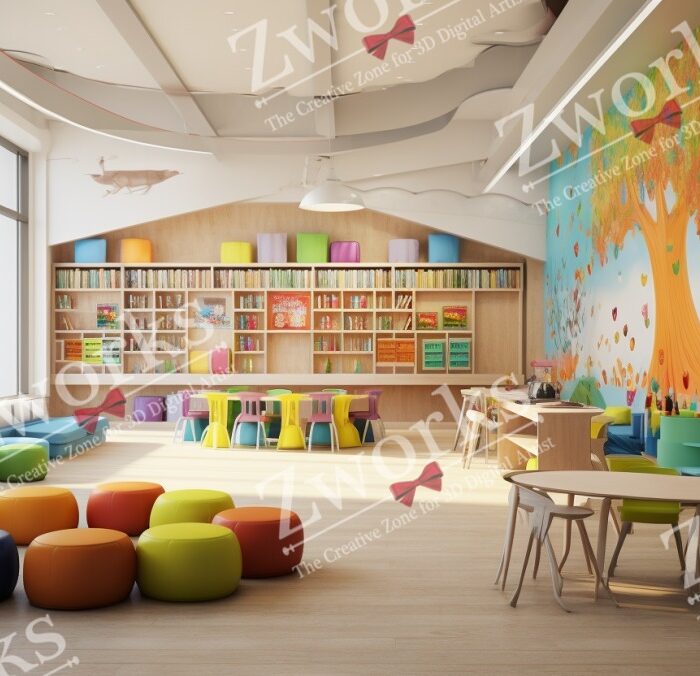 Kindergarten interior design 3D model